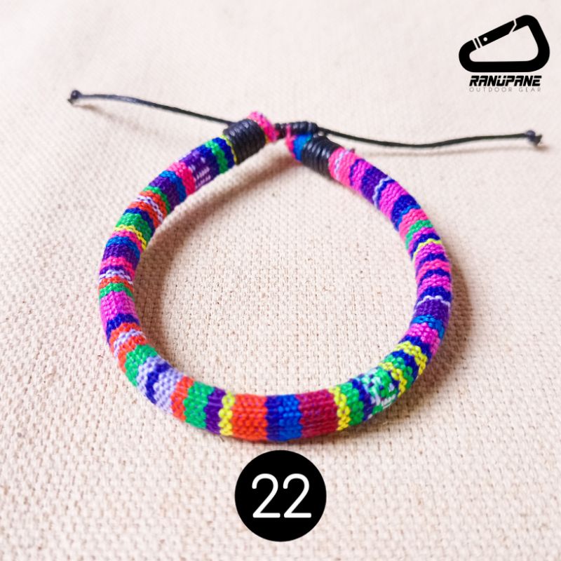 Gelang Tenun Etnik Songket Gelang khas Lombok Motif Unik Gelang Vintage Etnik Etnic Pendaki Gunung Pria Wanita-22