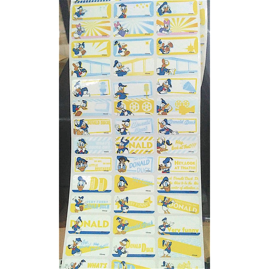 

Label / Sticker nama waterproof Premium Donald Duck