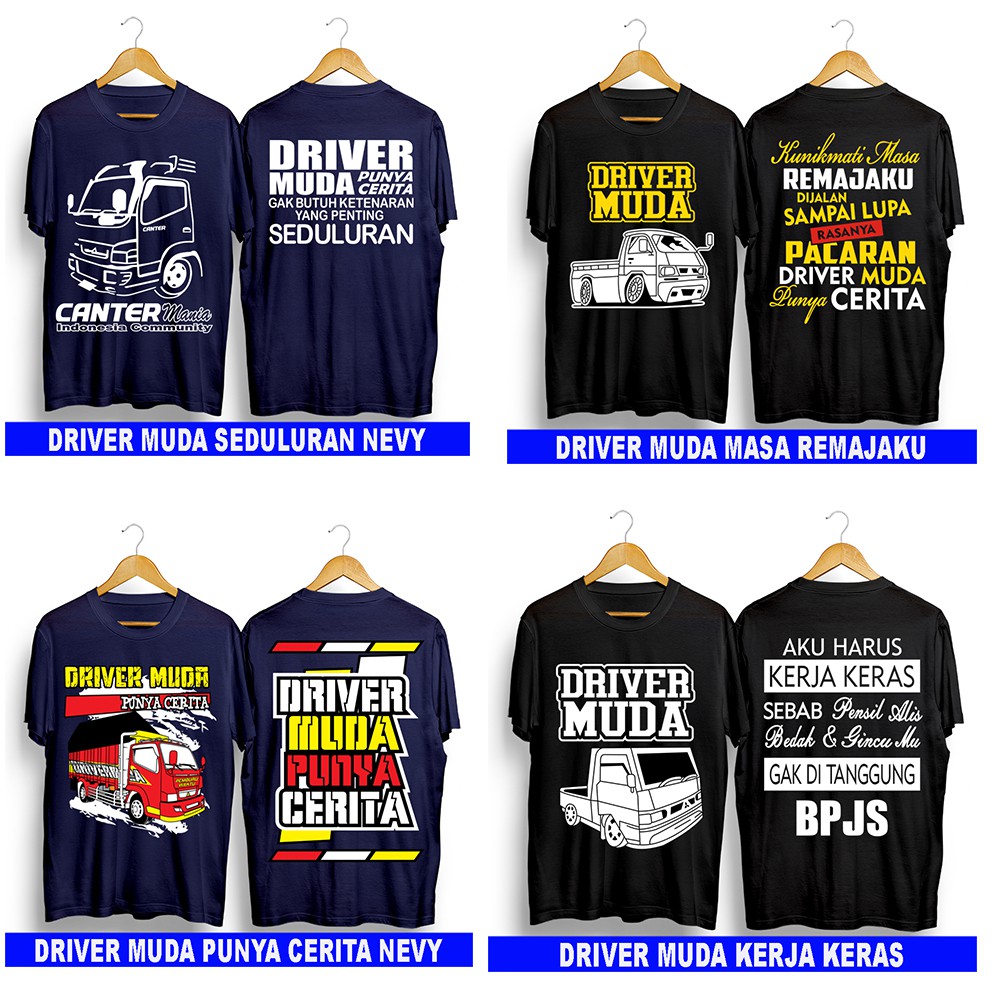  Kaos  Distro Driver Truk Kata Kata Fun Corner  Driver Muda 