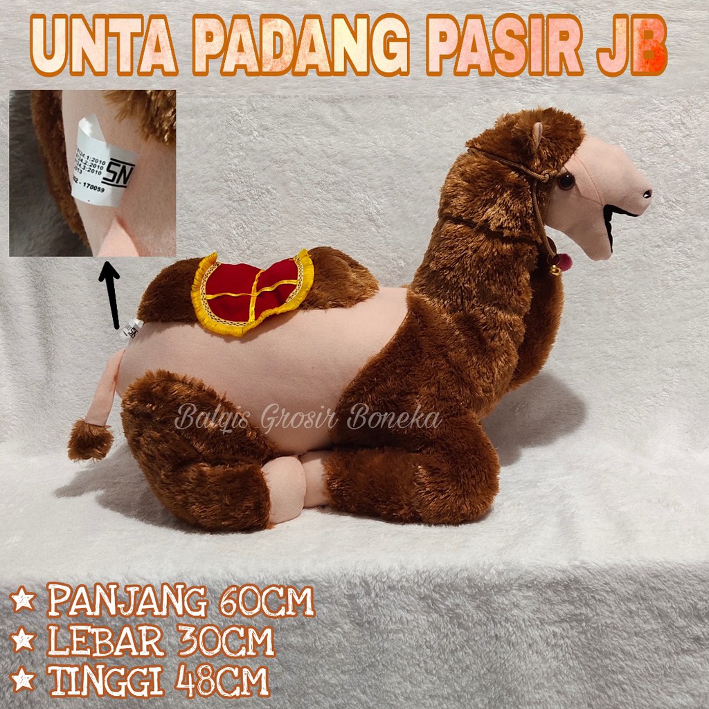 BONEKA UNTA PADANG PASIR JUMBO 60CM /UNTA ARAB JB