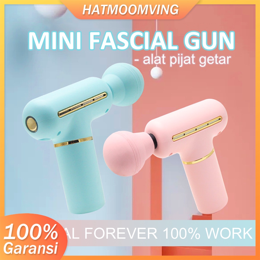 Mini Massage Gun Alat Pijat Getar Elektrik Portable 4 Speed Deep Facial Tissue Relaksasi Otot