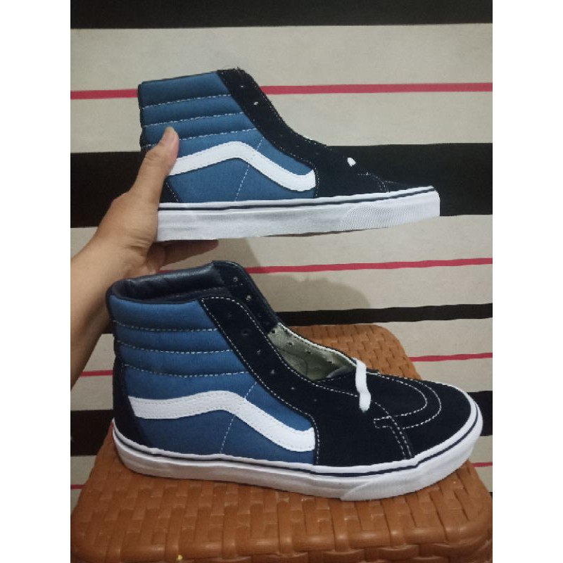 Vans sk8 hi navy size 7 pt navya