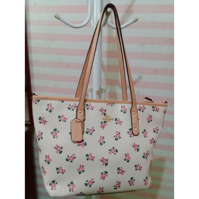 Tote bag coach bunga kecil