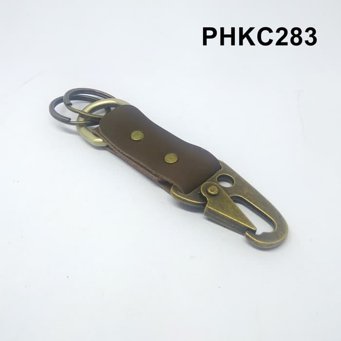 gantungan kunci kulit asli snaphook leather landyard keychain PHKC283