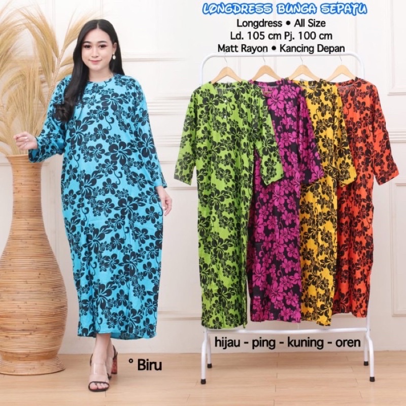 Longdress Batik Pekalongan Gamis Rayon Wanita Busui Daster Batik Murah