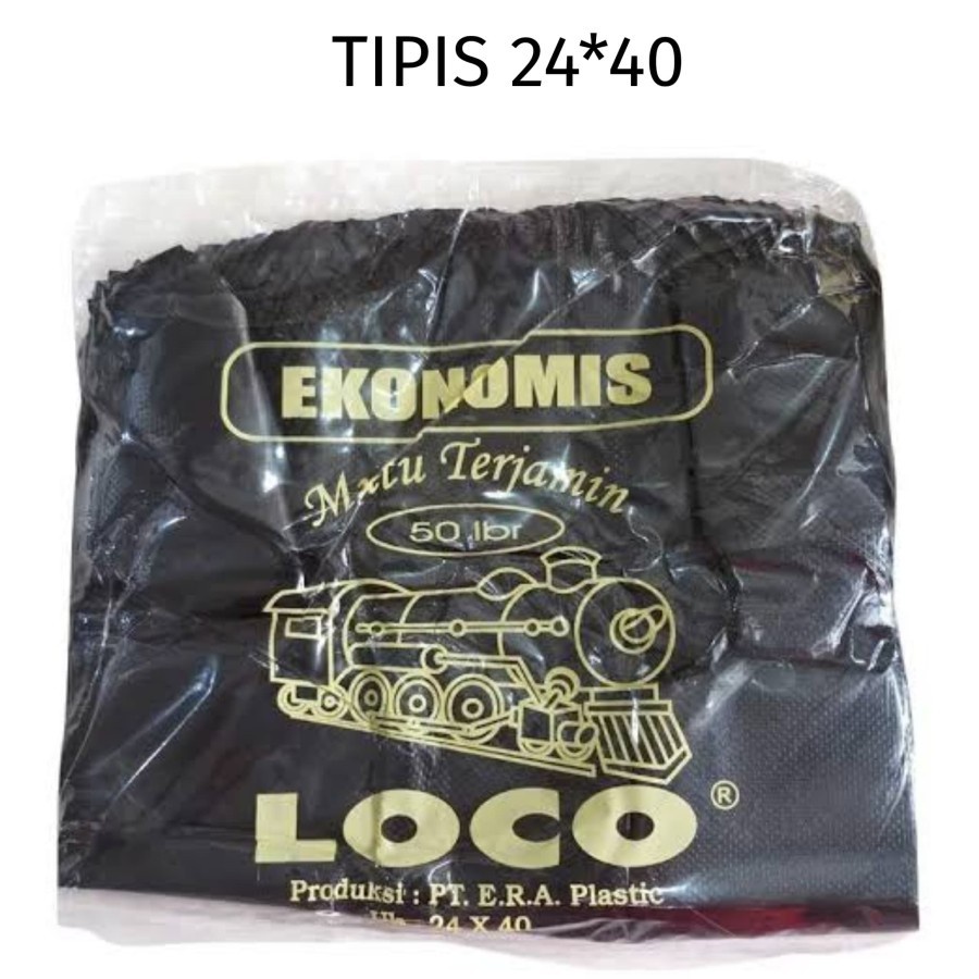 Kantong Plastik Kresek LOCO EKONOMIS 24*40/Kantong Kresek LOCO Tipis