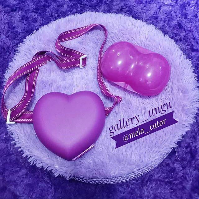 Tupperware love keeper  & fruit keeper ungu