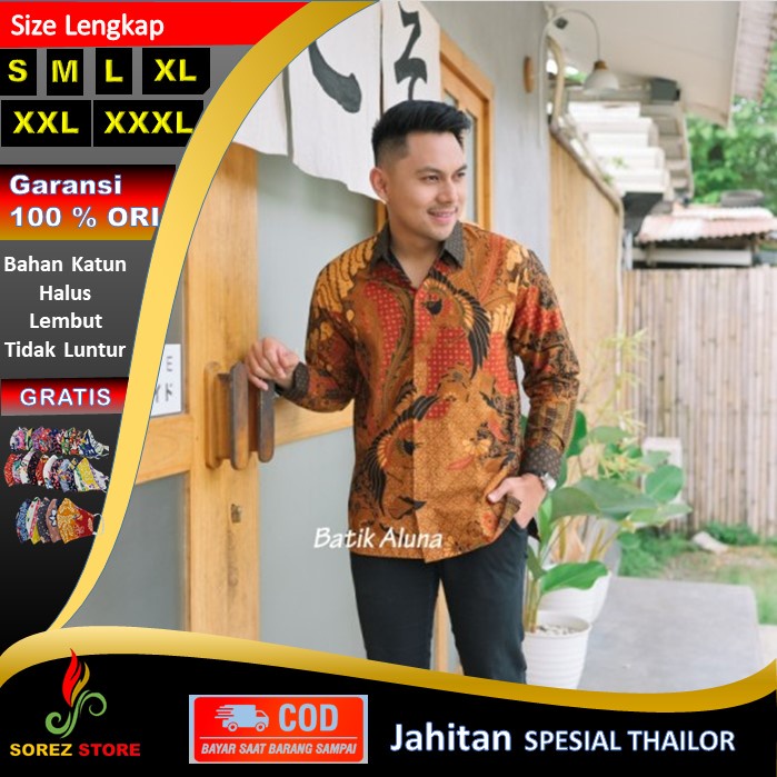 Kemeja Batik Pria Lengan Panjang Kertabumi Slimfit Furing Jogjakarta Batik Kerja Modern Terbaru P93