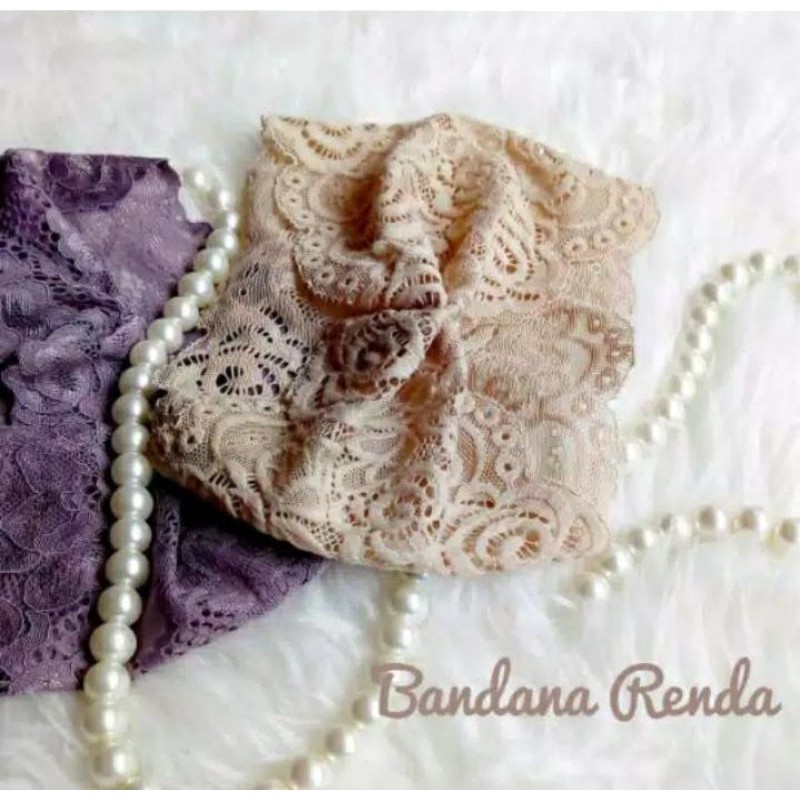 Inner Dalaman Hijab Bandana Renda Brokat