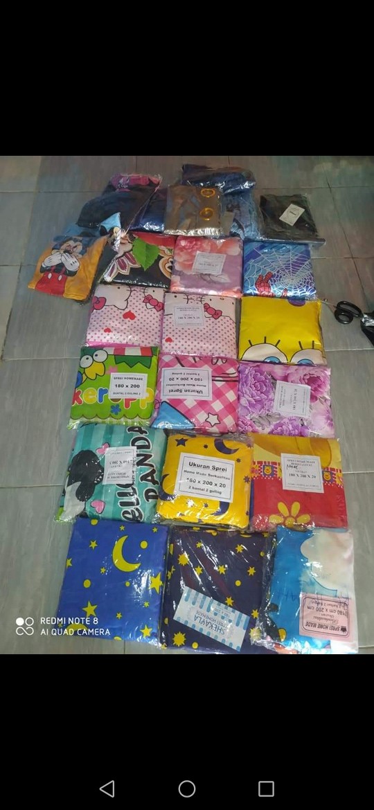 Sprei Homemade Murah Karakter Anak Dewasa Motif Smoky Quarty