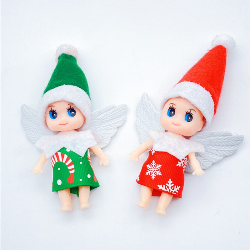 Zzz 2Pcs / Set Mainan Miniatur Boneka Peri Natal Dengan Sayap Kaki Dapat Digerakkan Untuk Anak