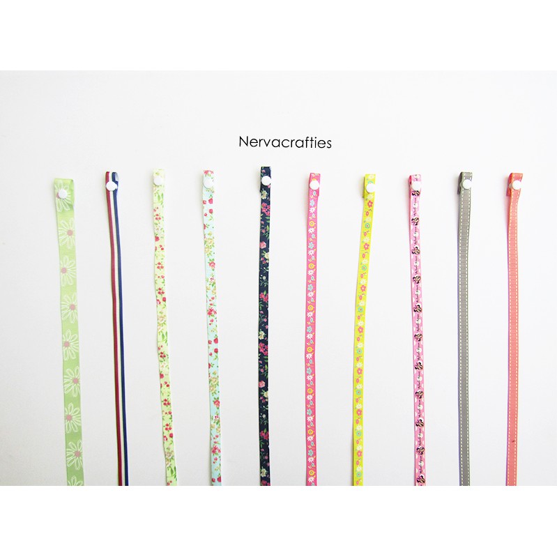 KALUNG STRAP MASKER TALI PITA ANAK DEWASA MASKER STRAP MASK GANTUNGAN MASKER KANCING JEPRET