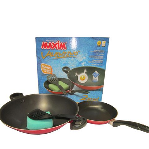 Jual Alat Masak Maxim Valentino Set Murah Frypan Wajan Kuali Dan