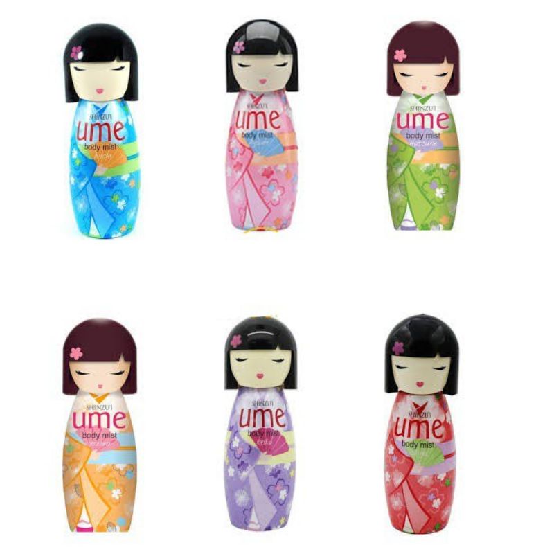 `ღ´ PHINKL `ღ´ SHINZUI UME Bodymist kokeshi body mist parfum imut jepang boneka