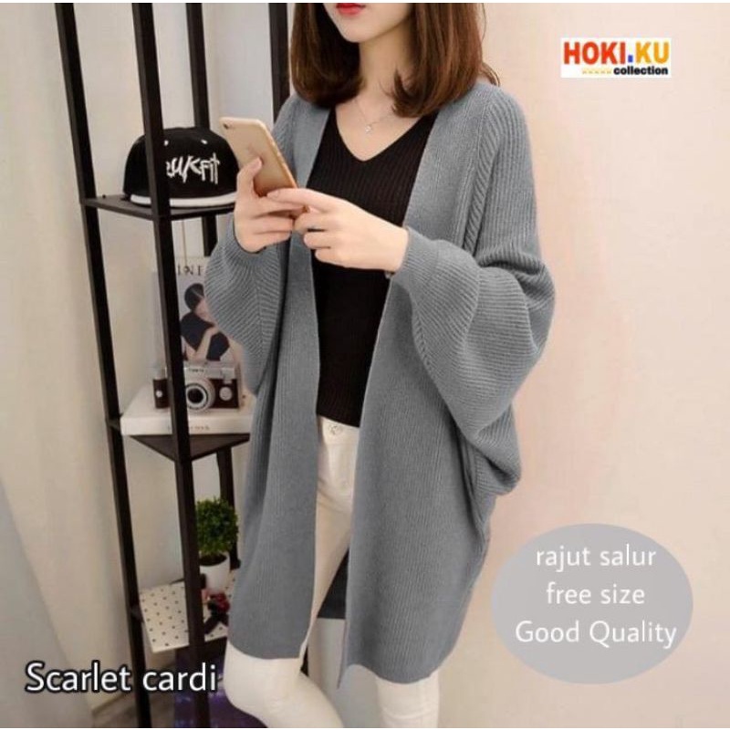 CARDIGAN PANJANG / CARDIGAN RAJUT WANITA / CARDIGAN POLOS