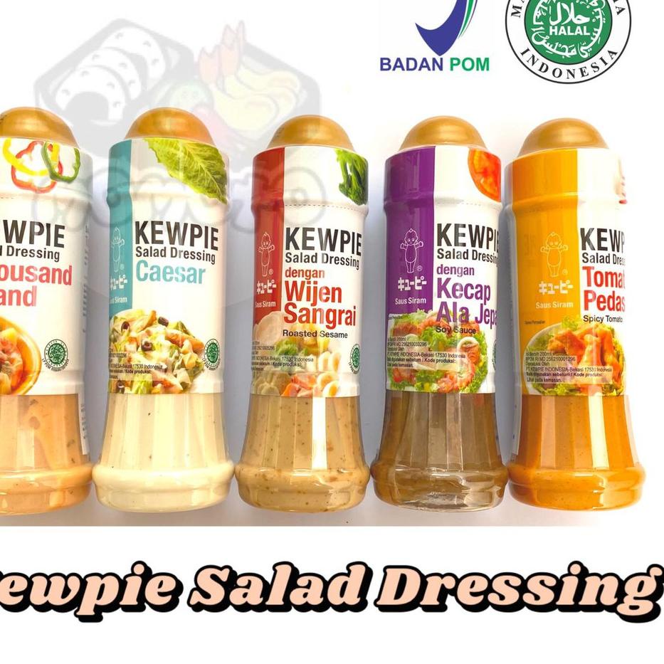 

Update - KEWPIE SALAD DRESSING SAUS SIRAM 200 ML WIJEN SANGRAI CAESAR THOUSAND ISLAND SOY SAUCE SPICY TOMATO
