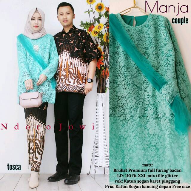 Baju Batik Manja Couple / Batik Sarimbit (geser gambar lihat lain)