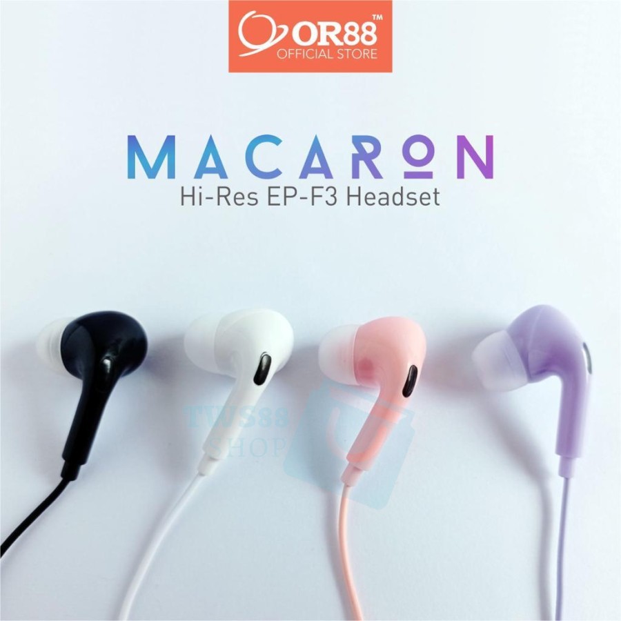 (TWS) Headset Handsfree Macaron Hi-Res OR88 Type F3