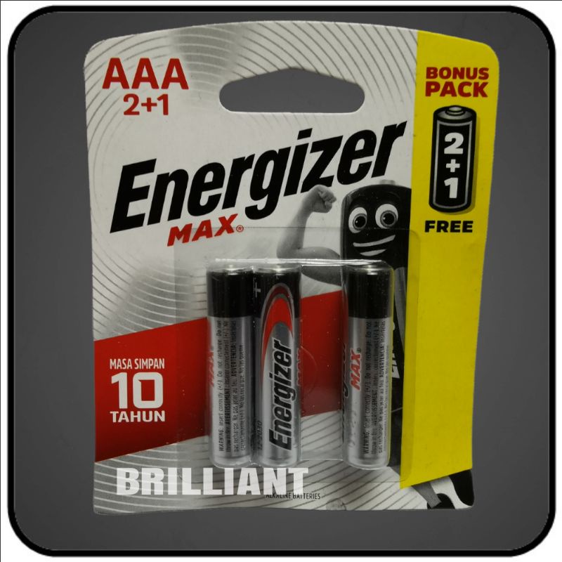 Baterai ENERGIZER Power Max - 2 Bonus 1 - A2 AA / A3 AAA - Original