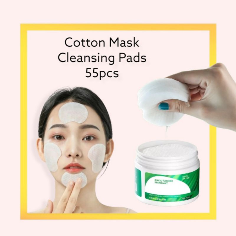 Salicylic Acid Oil Control Anti Acne Cotton Mask Cleansing Pads 55pcs | Masker Kapas Anti Acne Menghilangkan Jerawat Deep Cleansing