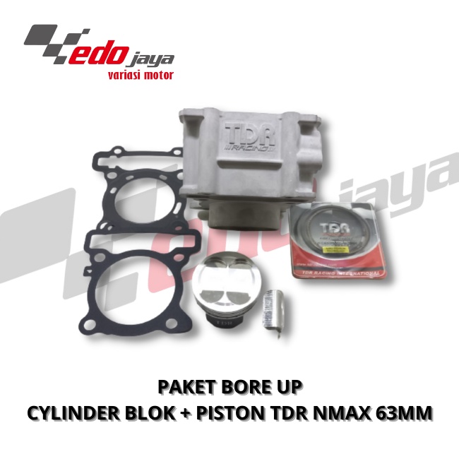 Blok Seher Blok Cylinder Nmax + Piston 63mm Merk TDR Paket Bore Up
