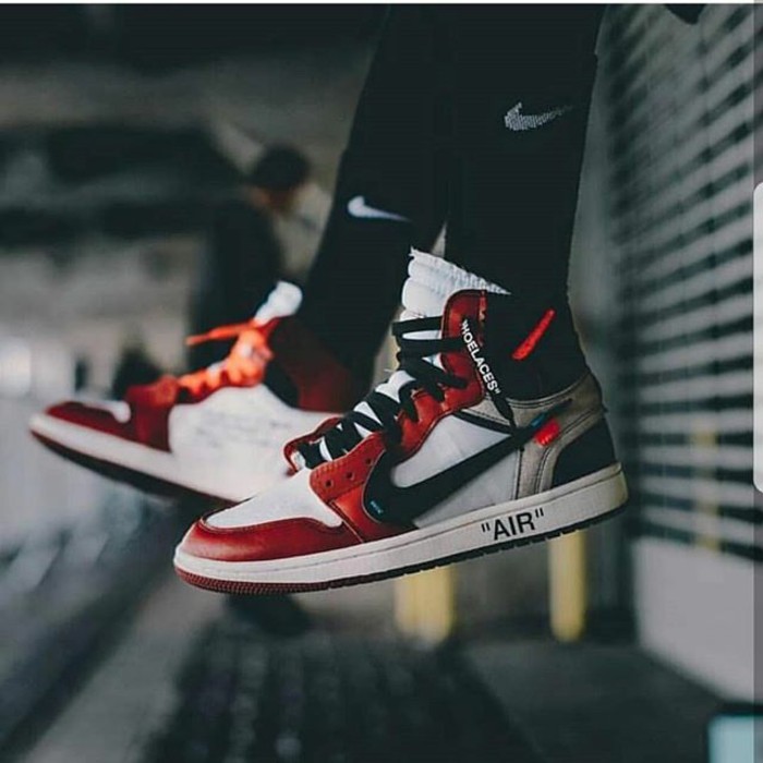 PROMO Promo - Restock Nike Air Jordan 1 Off White Premium Original/ sneakers - Ready TERLARIS