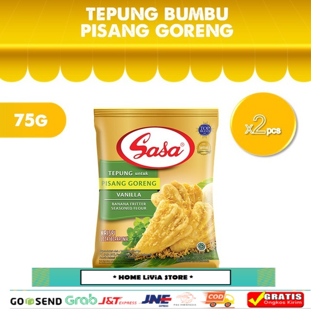 

Sasa Tepung Bumbu Pisang Goreng Vanilla 75 gr x 2 Pcs