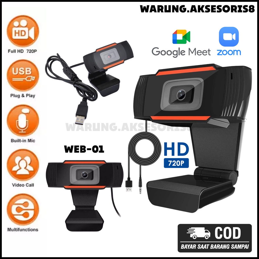 WebCam Autofocus HD 720 Web-01 Camera For PC Laptop Desktop full HD720