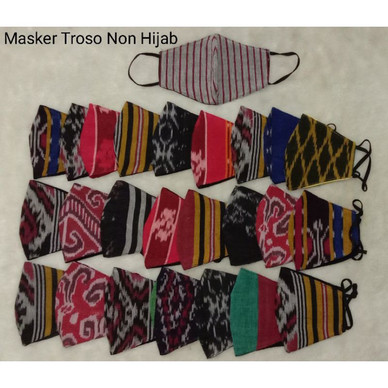 Grosir masker Tenun Troso Jepara /masker Tenun / masker Troso /masker dewasa