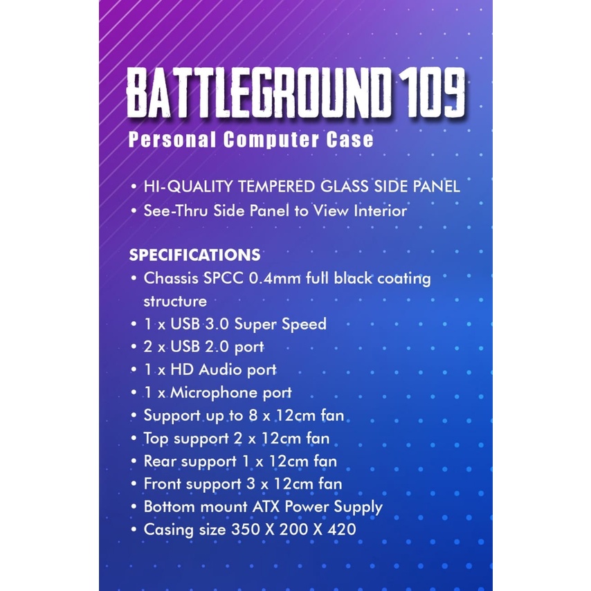 Casing Simbadda Battleground 109 transparan