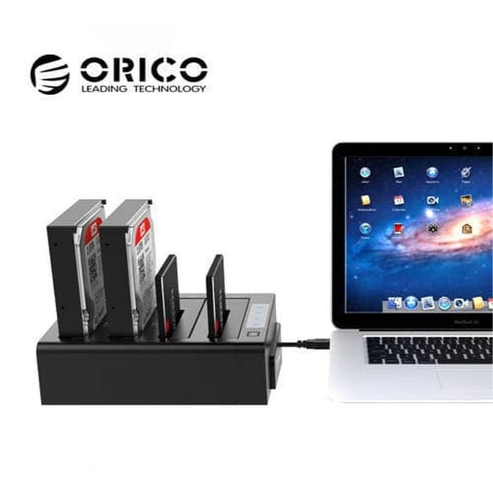 Docking hdd hard drive disk ssd orico 4 bay 2.5&quot; 3.5&quot; sata usb 3.0 offline clone station 5Gbps 6648us3-c