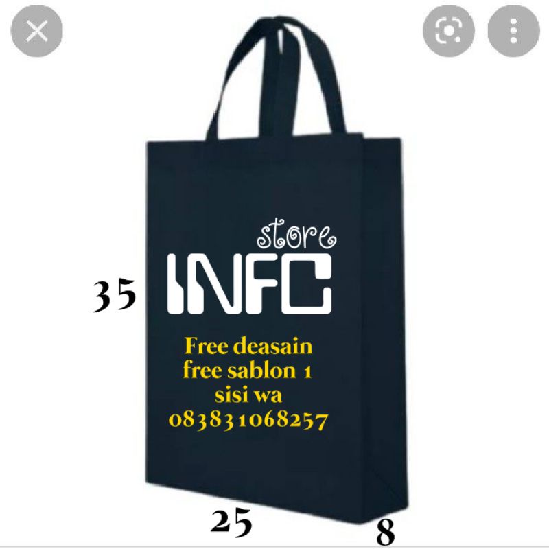 

tas spunbond 25x35x8 paket lusin