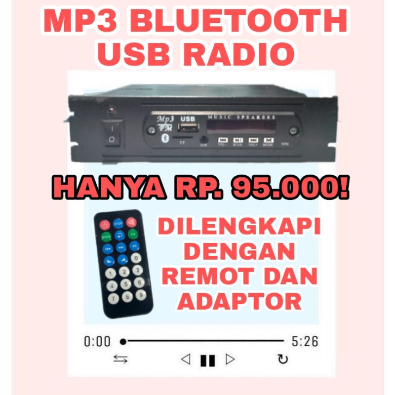 MP3 BLUETOOTH + USB + RADIO