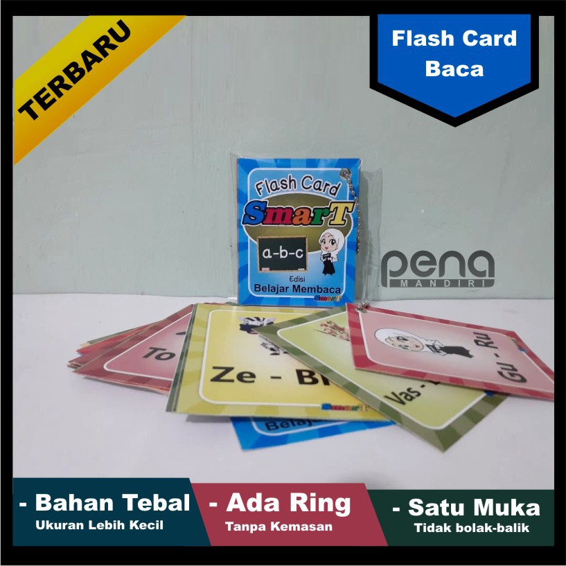 Flashcard Baca Kartu Baca Anak Belajar Membaca Kartu Pintar Balita