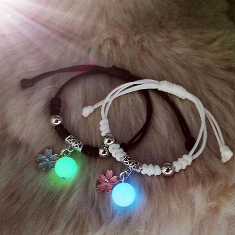 Fancyqube Gelang Rantai Liontin Manik-Manik Luminous Glow In The Dark Untuk Pria Dan Wanita