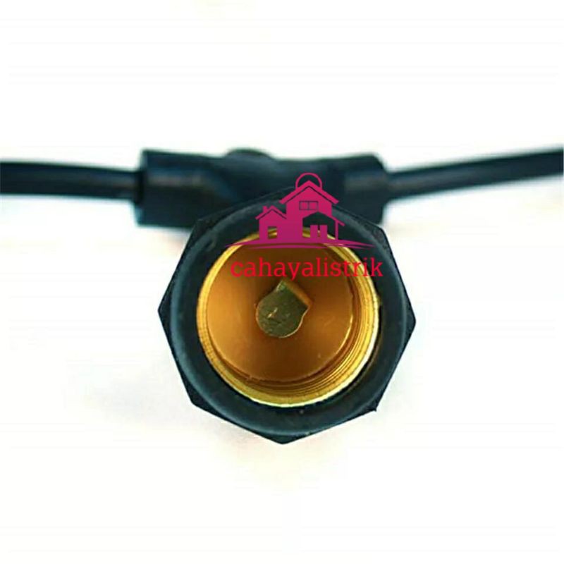 Kabel Fitting 10m 10fitting Gantung/Pattio Fitting Lampu Outdoor E27 10m- 10Fitting