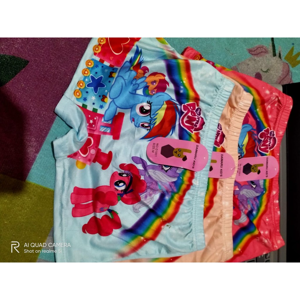 6 Pcs Celana Boxer Anak Perempuan / Celana Dalam Pendek anak Perempuan Berkualitas Multi Color