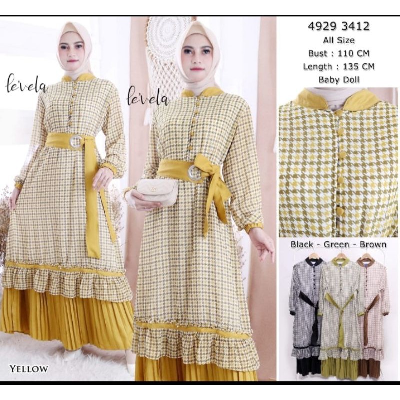 GAMIS KOTAK JUMBO REMPEL BAWAH / GAMIS SYARI KOTAK / GAMIS CERUTY KOTAK JUMBO / GAMIS SIFON BUSUI