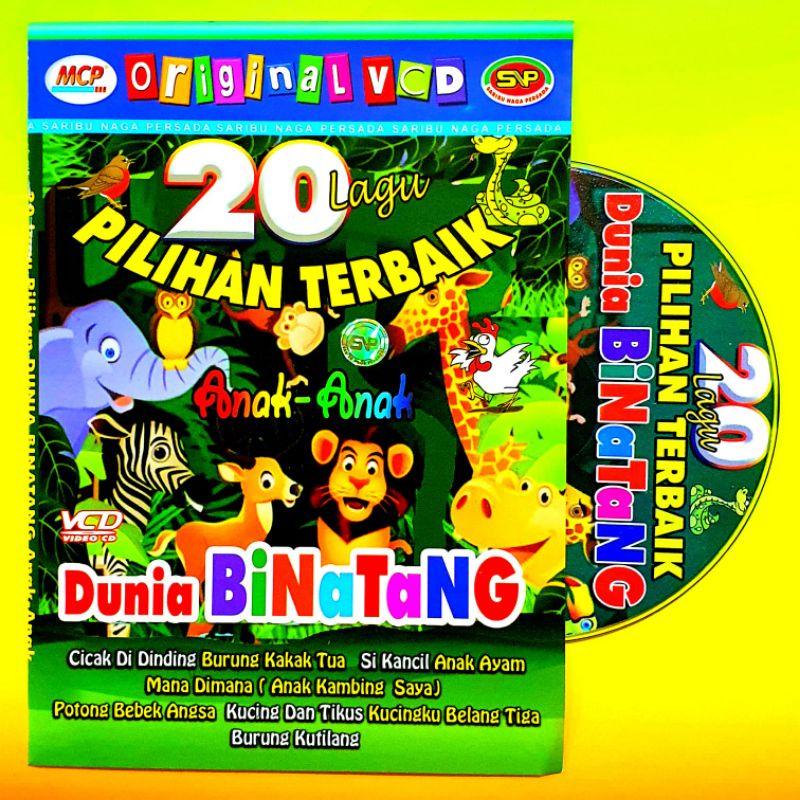 KASET VIDEO MUSIK ORIGINAL 20 LAGU PILIHAN TERBAIK DUNIA BINATANG ANAK ANAK - KASET ORIGINAL TERLARI