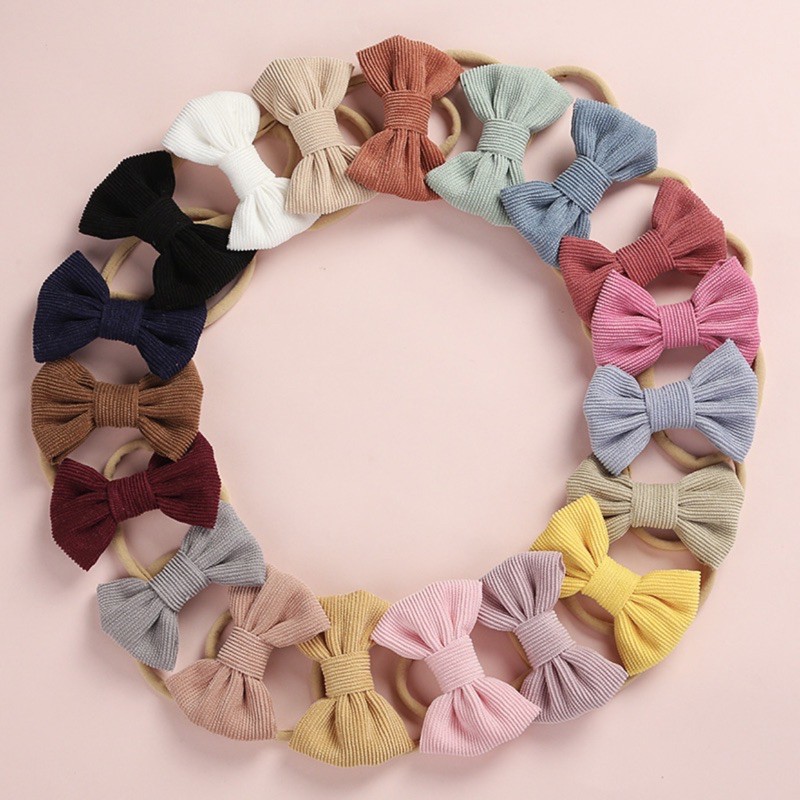 Ribbed bow headband