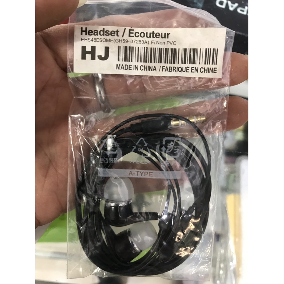 Handsfree earphone with microphone samsung black