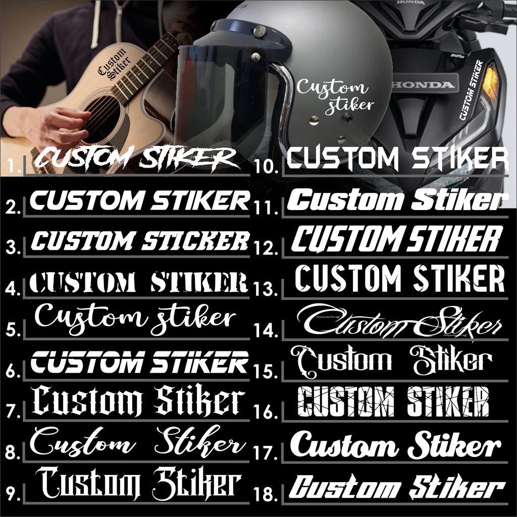 cutting stiker motor / stiker helm / stiker custom