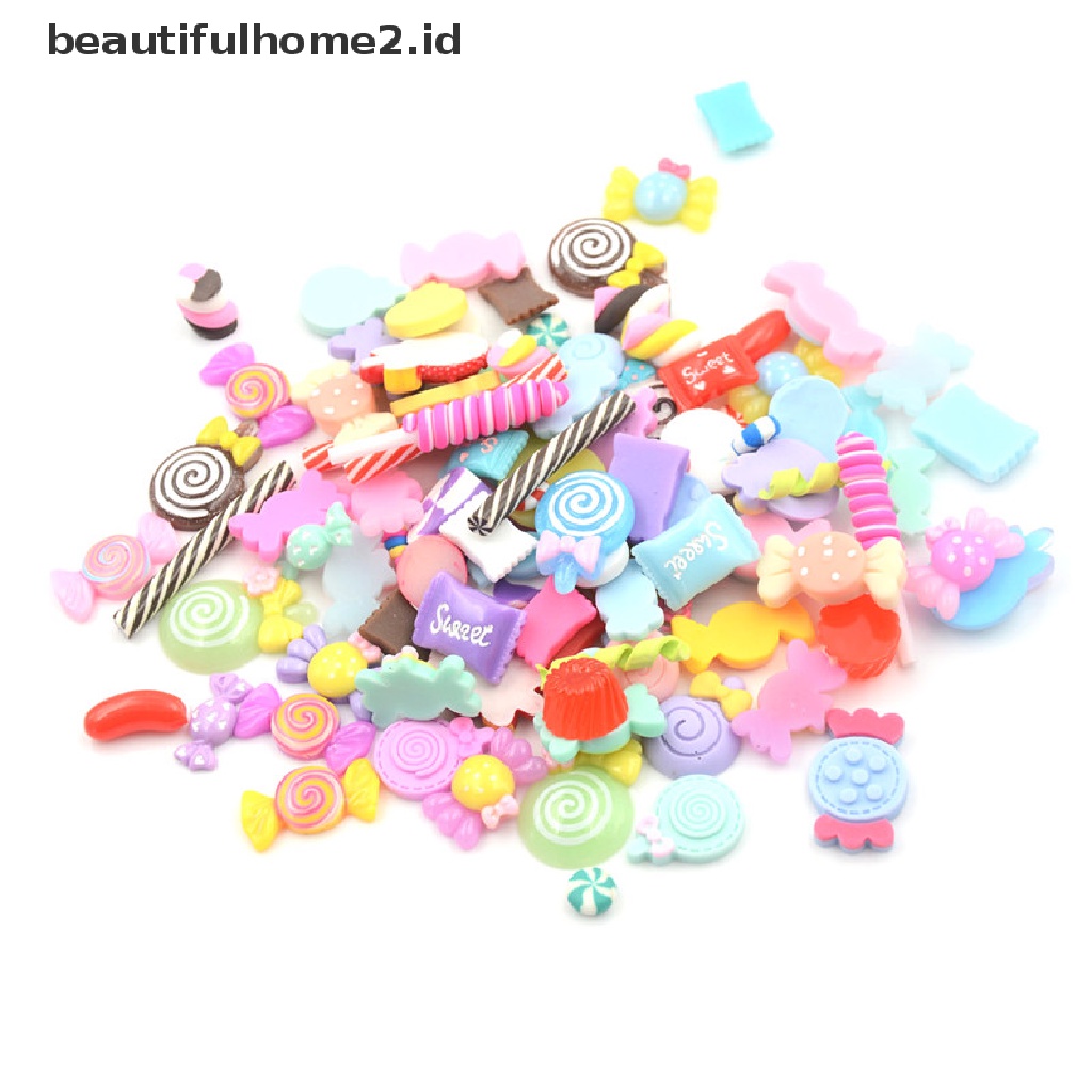 (Beautifulhome2) Buku Literatur Bahasa MandarinId) 10pcs / set Miniatur Permen Lolipop Bahan Resin Untuk Aksesoris Handphone / Rumah Boneka Diy