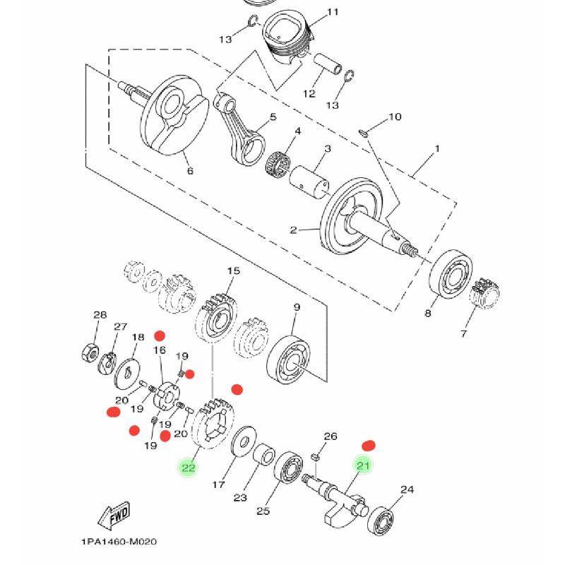 Gear Balance Weight Yamaha Vixion Bandul Balancer Yamaha Vixion Ori