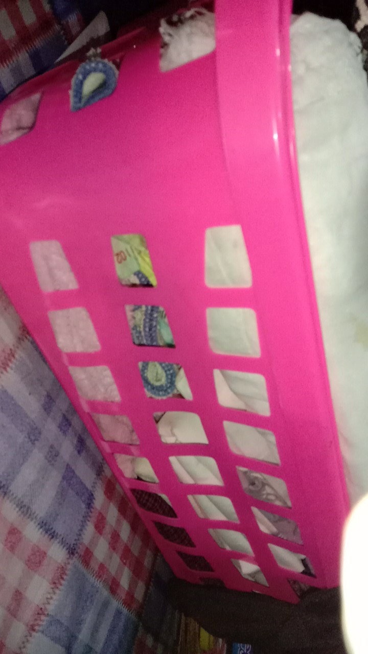 Keranjang ( Baju L Rainbow ) Serbaguna Baju Bersih Plastik Uk L