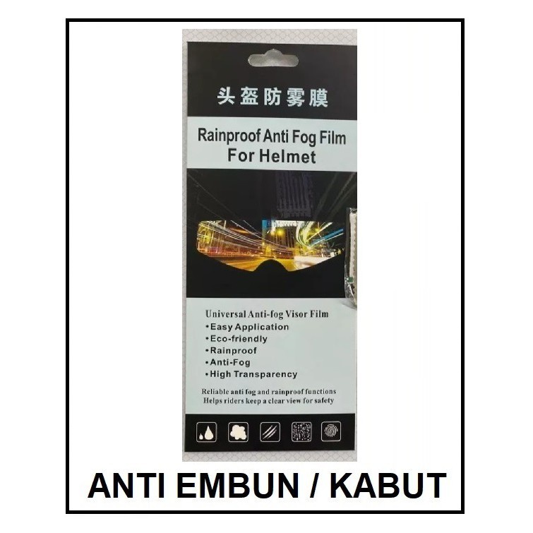 Stiker Helm Anti Air Hujan Anti Embun stiker Anti Fog original - anti fog spion