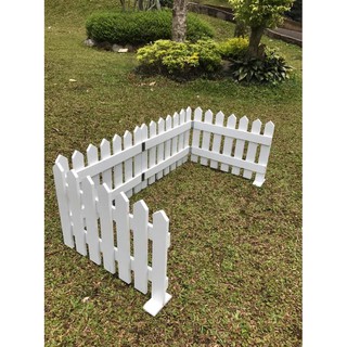  PAGAR  TAMAN PAGAR KAYU PORTABLE  POINTY WHITE FENCE 