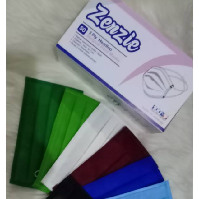 Masker Zenzie Masker Kain Sponbond  Masker surgical non woven 3 ply