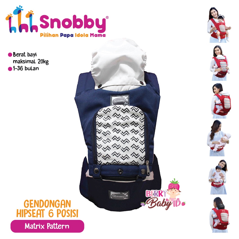 Snobby Gendongan Depan Bayi Hipseat 6 Posisi Sirkulasi Aplikasi Berry Mart