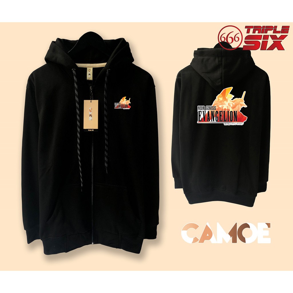 Jaket Hoodie Zipper Anime Neon Genesis Evangelion